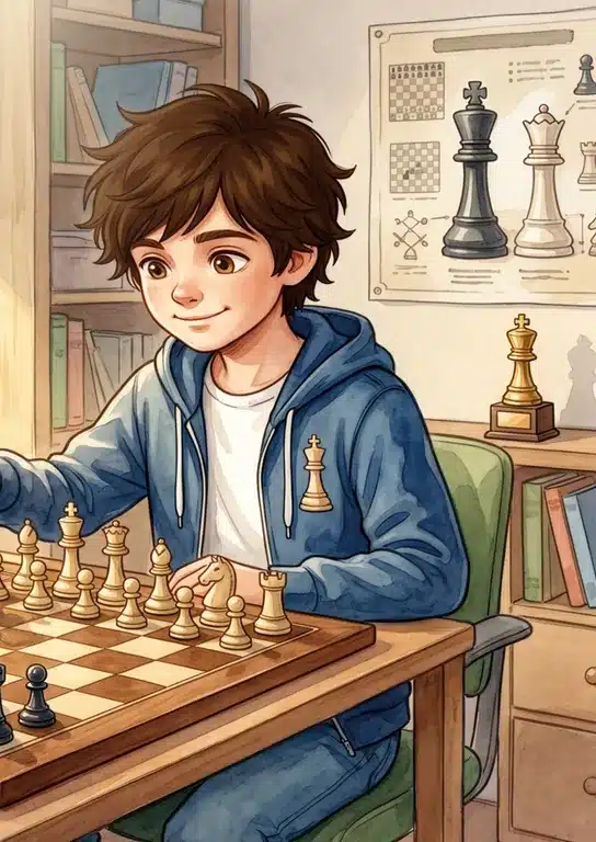 Seite aus dem Buch: Liam liebt Schach