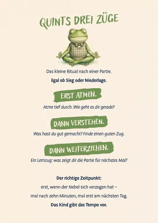 Seite aus dem Buch: Quints drei Züge