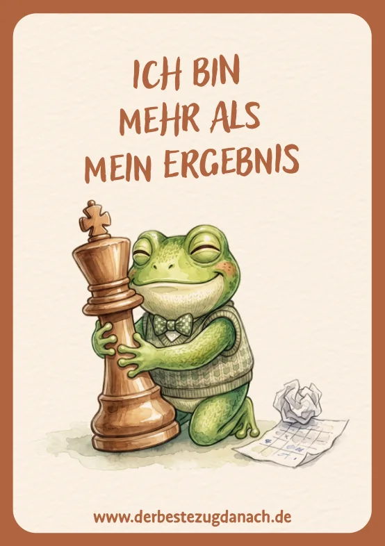 Affirmationskarte: Ich bin mehr als mein Ergebnis.